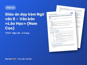 Ảnh bìa: Giáo án dạy kèm Ngữ văn 8 – Văn bản «Lão Hạc» (Nam Cao)