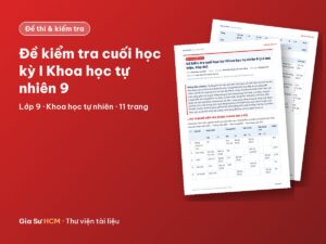 Ảnh bìa: Đề kiểm tra cuối học kỳ I Khoa học tự nhiên 9 (có ma trận, đáp án)