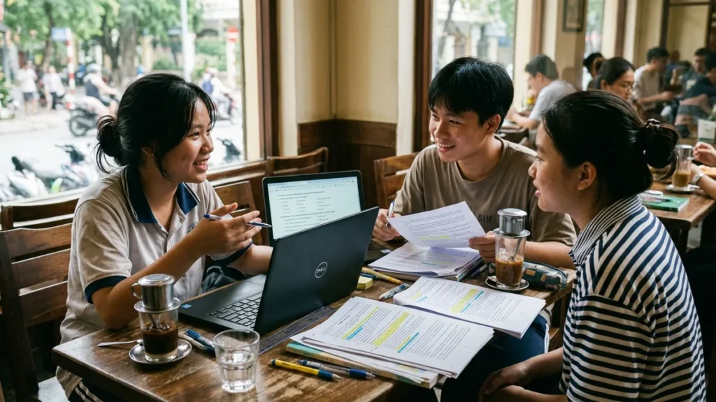 Học sinh lớp 12 ôn thi đánh giá năng lực theo nhóm
