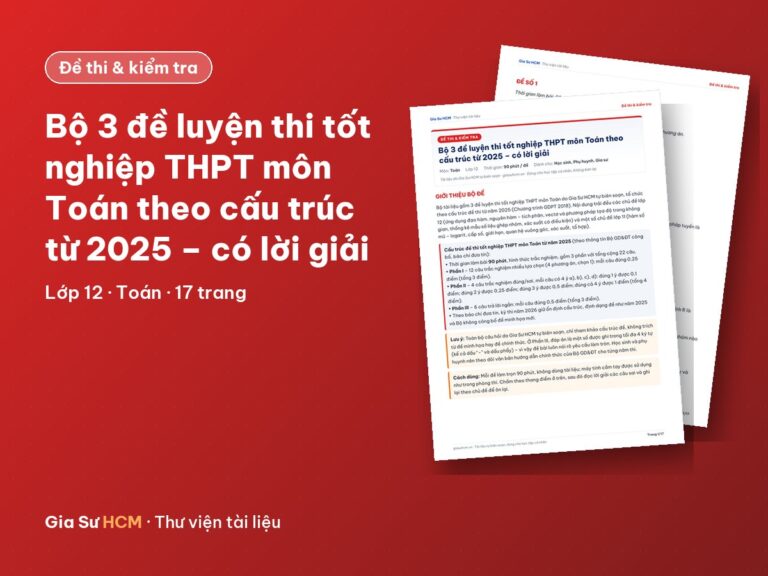 Bộ 3 đề luyện thi tốt nghiệp THPT môn Toán theo cấu trúc từ 2025 – có lời giải