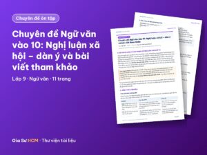 Ảnh bìa: Chuyên đề Ngữ văn vào 10: Nghị luận xã hội – dàn ý và bài viết tham khảo
